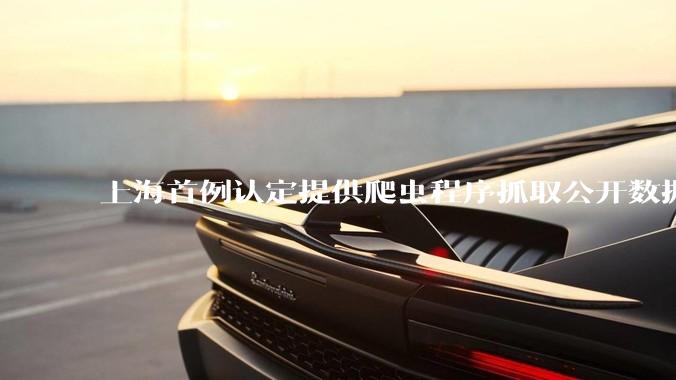 上海首例认定提供爬虫程序抓取公开数据构成提供侵入计算机信息系统程序罪案，该案件有哪些细节值得关注？