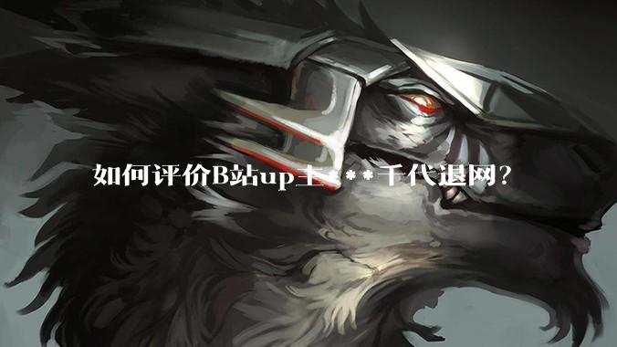 如何评价B站up主***千代退网？